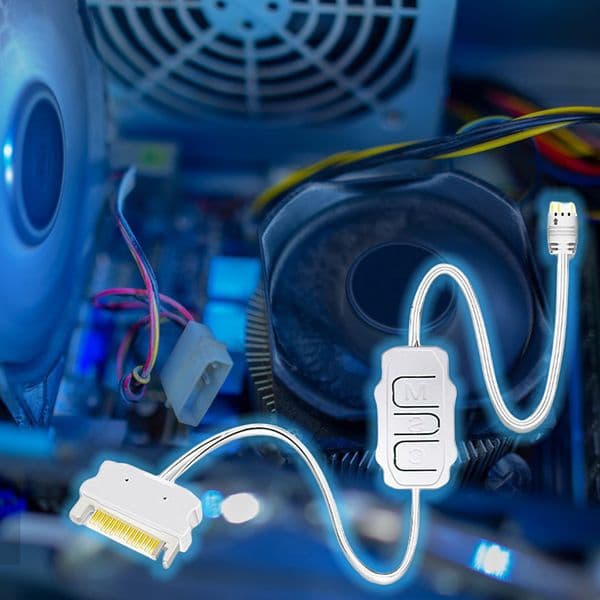 SATA To 5V 3 Pin ARGB Controller Cable SATA Power Supply RGB SYNC Controller Adapter Lengthen Cable for Cooling Fan Light Strip