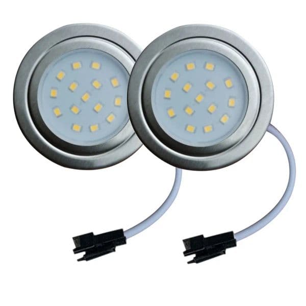 2-Piece 50mm 55mm Hole Cooker Range Hood Bulb Light 1.5W 12V DC 230V with EL4.5 Male Connector Vent Light Lamp Cabinet Light