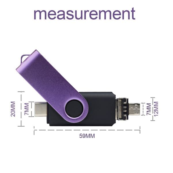 3 IN 1 USB 2.0 2025 Flash Drive 4G 8G new 16GB 32GB 64GB TPC Pen Drives Metal Memory Stick OTG U Disk Real Capacity with keychain package