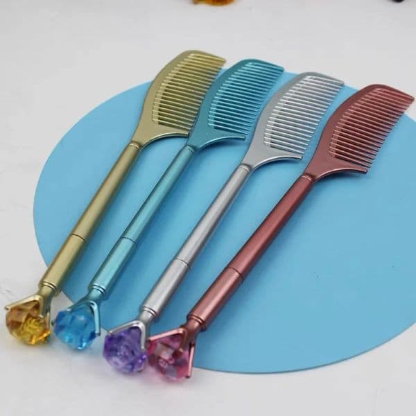 Diamond Comb Gel Pens Cute Stationery Student Fountain Pen Office Supplies Needle Tube Kawaii School Office Accessories Gift