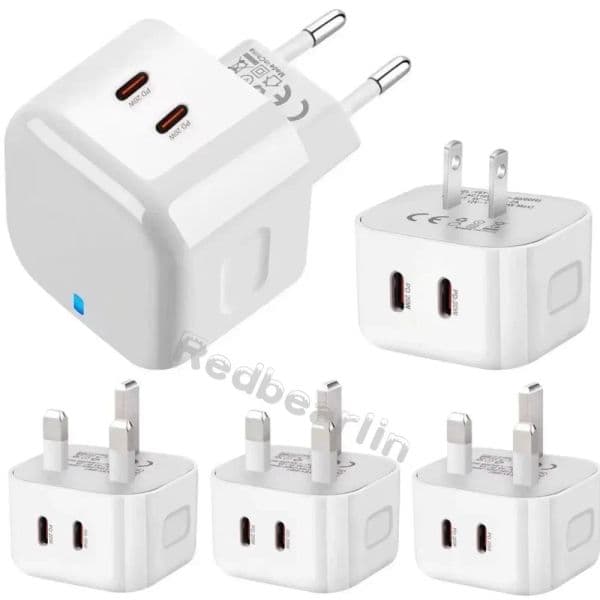 40W 20W Dual Ports USB C PD Wall Charger Fast Quick Charging Power Adapters For Ipad 2 3 4 IPhone 11 12 13 14 15 Xiaomi Huawei