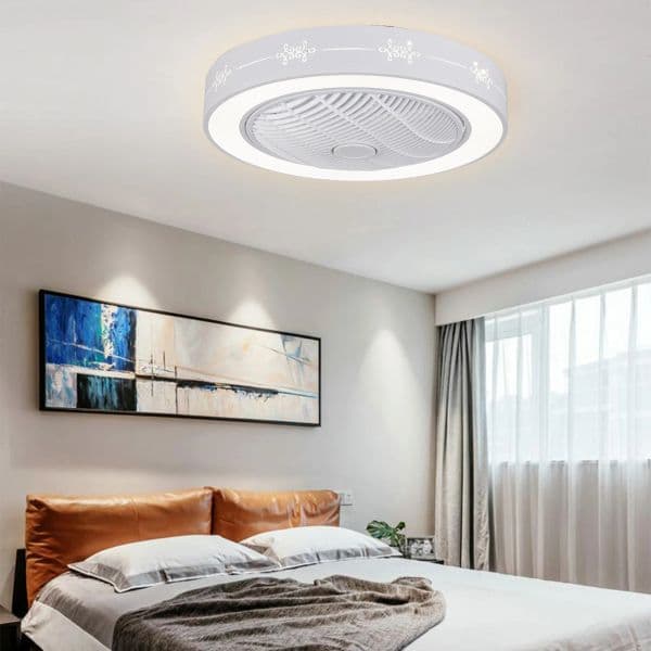 Modern new Ceiling Fan with Light LED Invisible Sealing Fan 2025 Lamp Dimmable Home Decor Flush Mount Remote Chandelier Indoor