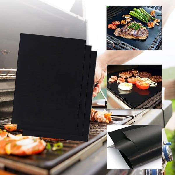 Reusable BBQ Grill Mat Non-stick Heat Resistant Grill Mat Outdoor Baking Barbecue Party Mat 33x40cm Grill Tool Accessories