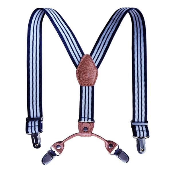 Men Women Y Back Suspender 1 Inch Elastic Adjustable Boy Suspenders With 4 Sturdy Clips (Brown Belt Bag for Women Fashion