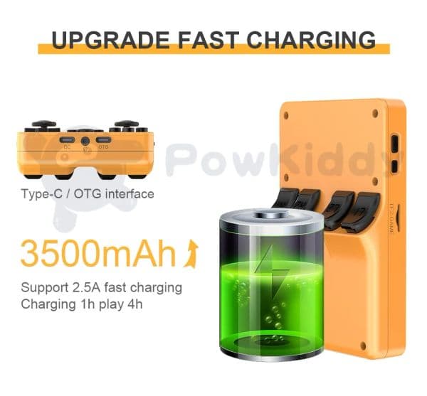 256G 56000 Games POWKIDDY New RGB20S 3.5-Inch IPS Screen Open Source System 2025 new Dual TF Card Handheld Game RK3326 Processor