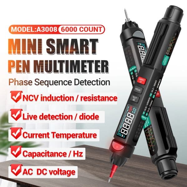 ANENG Multimeter Professional Digital Multimeter Tester A3007/A3008 Auto Sensor Pen Tester 6000 Counts Voltage Multitester