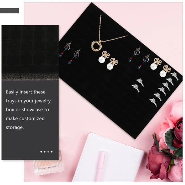 Jewelry Drawer Organizer Inserts Foam Trays Earring Display Box Sponge Pad Jewelry Box Sponge Liner Earrings Necklace