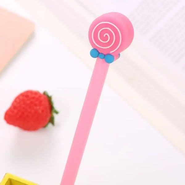 6 Piece Stationery Cute Lollipop Creative Stationery Sweet Lovely Pretty Candy Gel Pen