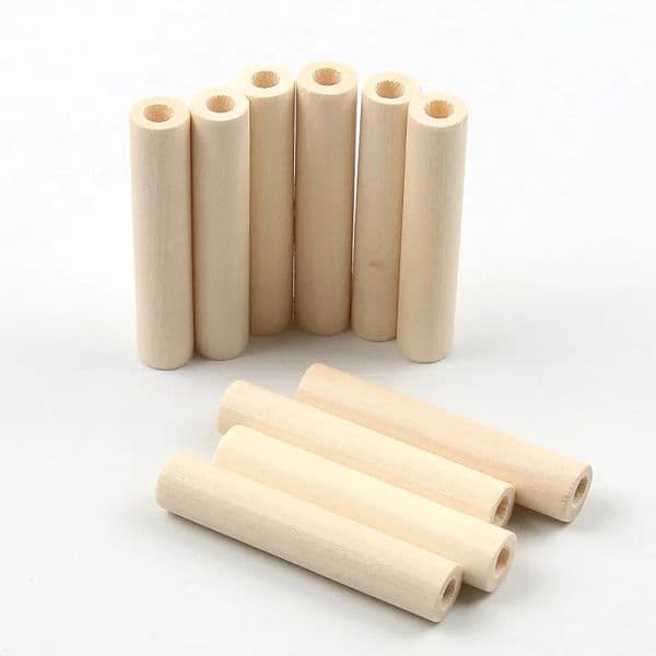 10pcs 10x50mm Natural Wood Round Hollow Tube Beads Wooden Spacer Beads For Jewelry Making Diy Necklace Crafts Accessories