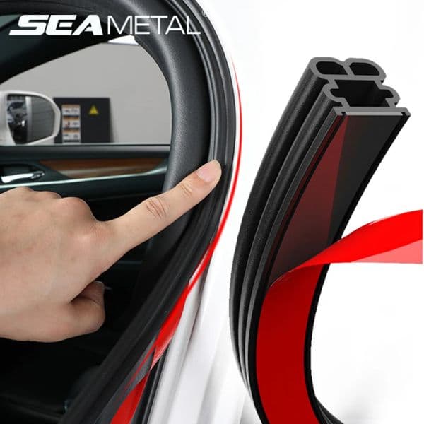 Car Door Rubber Seal Strip Double-Layer Weather Strip Auto Door/Hood/Trunk Protector Sticker Soundproof Waterproof Sealing Strip