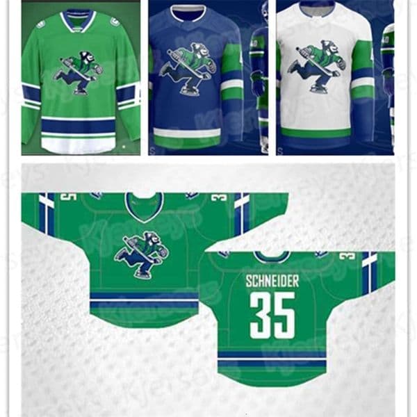 CeoMitNess Johnny Canuck AHL 2021 Custom Hockey Jersey Any Number And Name Mens Womens Youth All Stitched size s-4xl