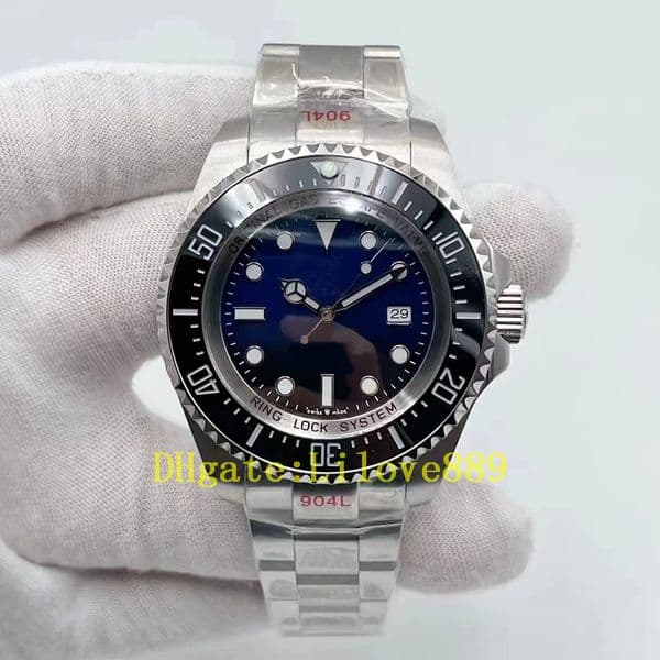 2024 Luxury Men's Watch 3135 Automatic Movement 44mm 116660 Blue Gradient Sapphire Waterproof dial Platinum strap