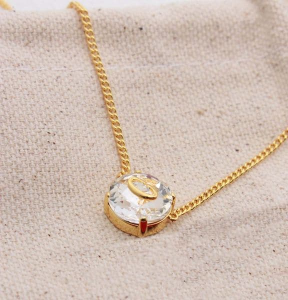 Luxury quality charm one crystal beads pendant necklace in 18k gold plated have stamp choker PS3586B