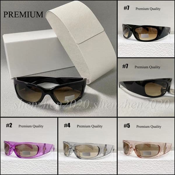 Premium Quality Fashion Curved Eye Protection Sunglasses Goggles for Women with Gift Box