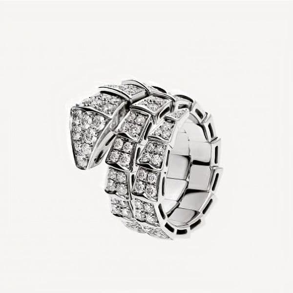 Desingers Ring Men and Women Width and Narrow Version Luxurys Open Rings Easy to Deform Lady Silver Snake Plated Light Bone Full Diamond Pattern Couple nice