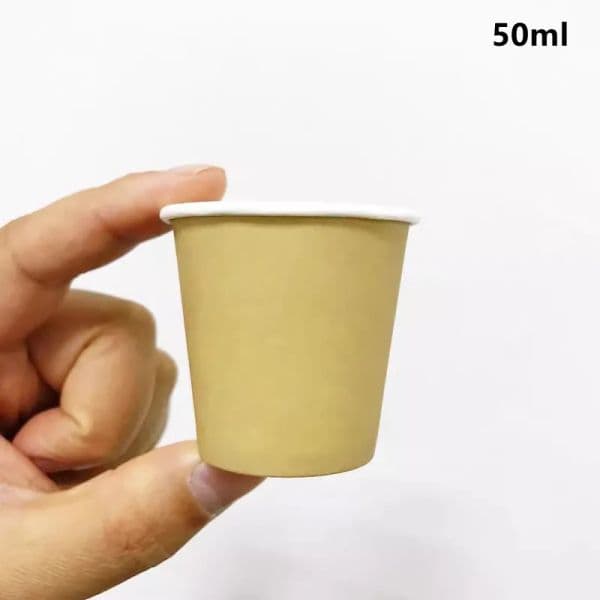 Mini Paper Tasting Cups White Brown Coffee Supermarket Promotion Sample Drinking Tea Cup Wholesale ZZ