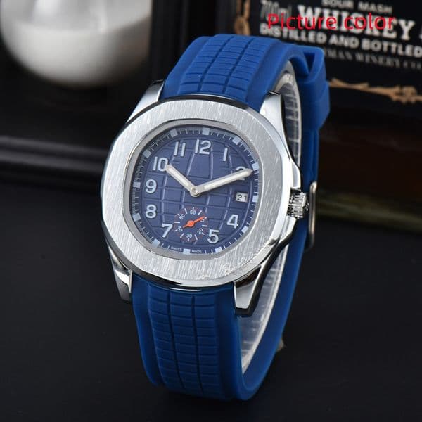 Pate Wrist Watches for Men 2024 Mens Watches Three needles Quartz Watch High Quality Top Luxury Brand designer Clock Rubber Belt Fashion Grenade Montre de luxe