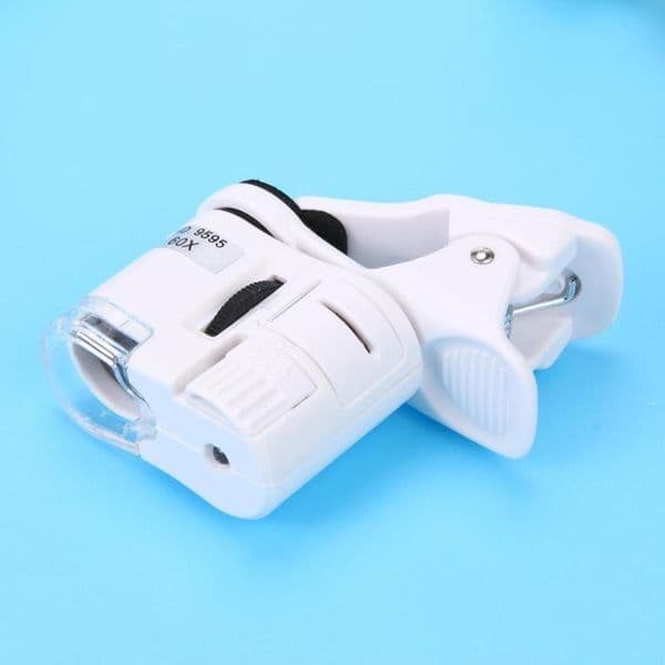 60X Phone Digital Microscope Camera with LED Light Phone Universal Mobile Magnifying Glass Macro Lens Zoom Camera Clip Dropship