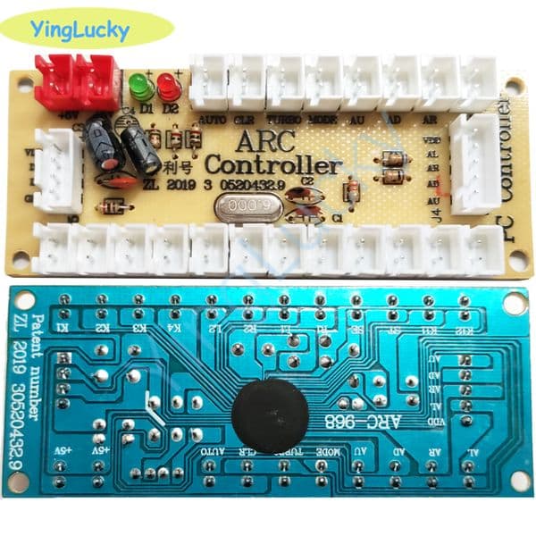 1 set Arcade DIY Kit Zero Delay USB Board SANWA transparent Joystick Encoder To PC ps2 Raspberry Pi Stick transparent buttons