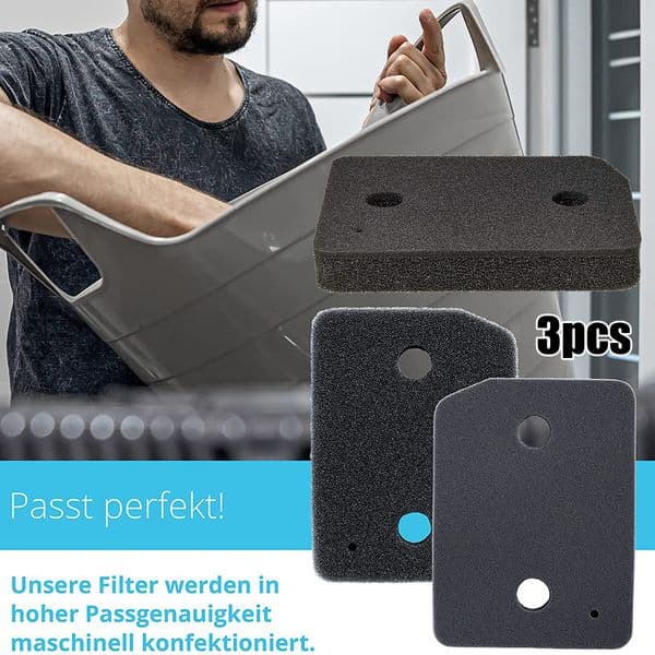 3x Sponge Filters For Miele Sponge Filter 9164761 Sponge Heat Pump Dryer Fine-Coarse Filter Household Sweeper Cleaning Tool New