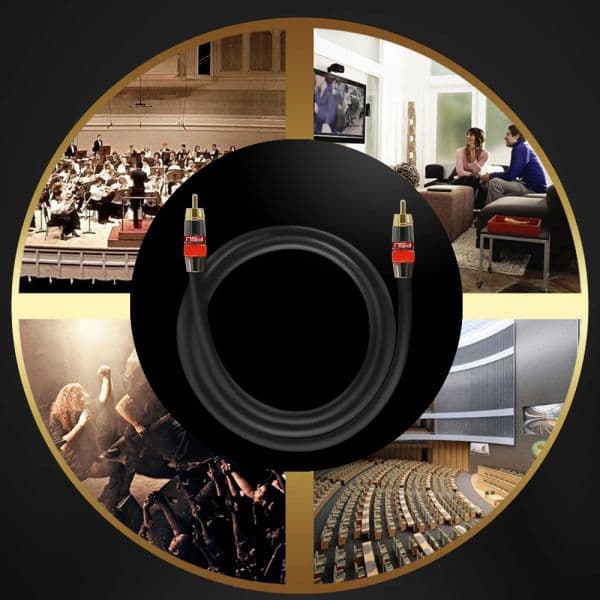 RCA Cable RCA to RCA Male to Male Audio Cable Gold-Plated RCA Audio Cable For Home Theater DVD TV Amplifier CD Soundbox