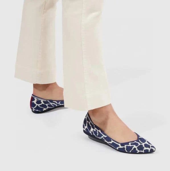 Large Size 43 42 41 Flat Shoes Women's Spring Summer Knitting Fly Line Luxury Shoes Women's Shoes Pointed Flat Single Shoes