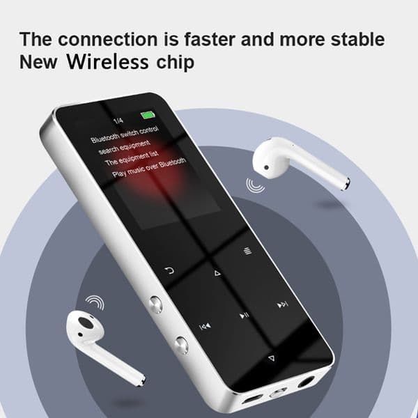 1.8 Inch TFT MP3 Player Touch Screen Bluetooth-compatible 5.0 Mute Video Walkmans With 3.5mm Jack Music Player Built-in Speakers
