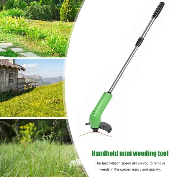 Electric Grass Trimmer Portable Handheld Garden String Pruning Mini Lawn Mower Gardening Mowing Tools Removal Grass Tray Plate