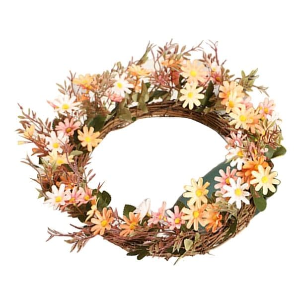 13.8" Door Wreath Artificial Flower Wreath for Front Door Indoor Out Wreath
