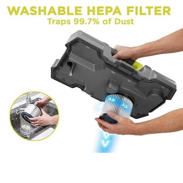 2 Pack Washable HEPA Filter Ryobi Vacuum Filter Replacement For Ryobi 18V ONE+ Wet/Dry Vacuum Cleaners PCL733, PCL734, P3240