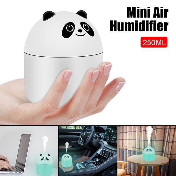 250ml Car Air Humidifier With Colorful Atmosphere Light Portable Mini Desktop Humidifier For Home Bedroom Aroma Diffuser
