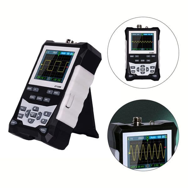 ET120M Oscilloscope 500MS/s Sampling 120MHz Analog Bandwidth Square Wave Signal Output Compact and Portable Design