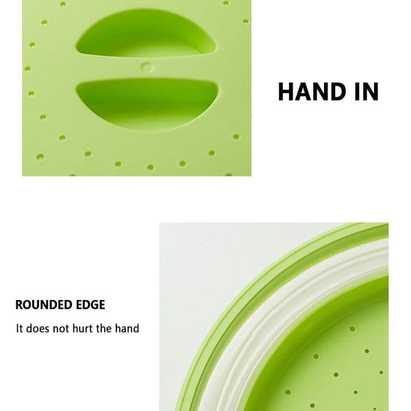 Foldable Microwave Lid with Hook Design Multi-purpose Microwave Sleeve Collapsible Food Plate Microwave Cover BPA-Free Non-Toxic