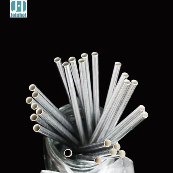 200 pcs/lot silvery Color Paper Drinking Straws Creative Drinking Tubes Party Supplies For Wedding