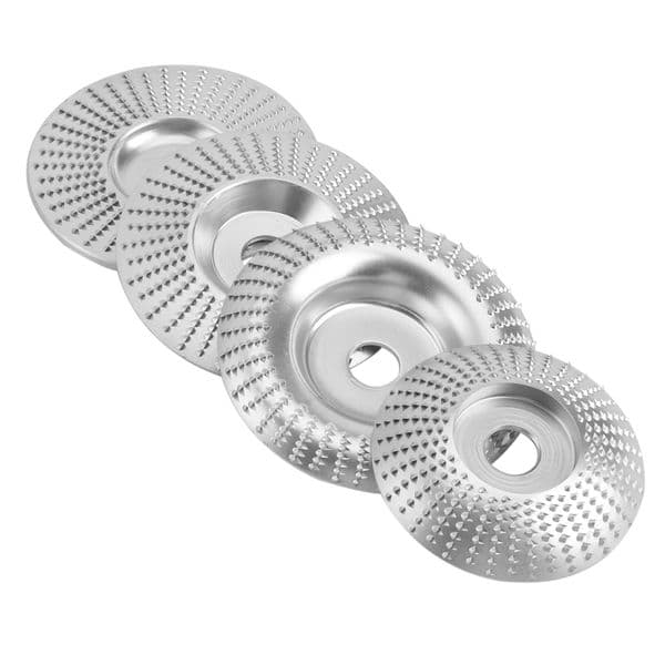 4 Types Wood Grinding Polishing Wheel Rotary Disc Sanding Wood Carving Tool Abrasive Disc Tools for Angle Grinder