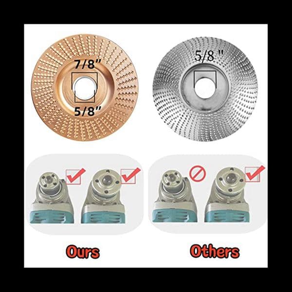 5 Pack Wood Carving Disc Set for 4Inch Angle Grinder with 5/8Inch Arbor, Angle Grinder Attachments, Woodworking Disc