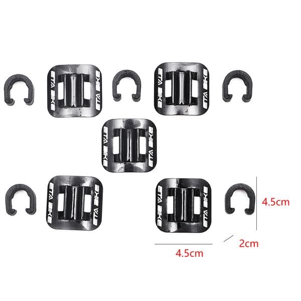 5pcs C-type Fixed Clamp Brake Cable Guide Bike Bicycle Tubing Aluminum C Shape Clip Cycling Supplies