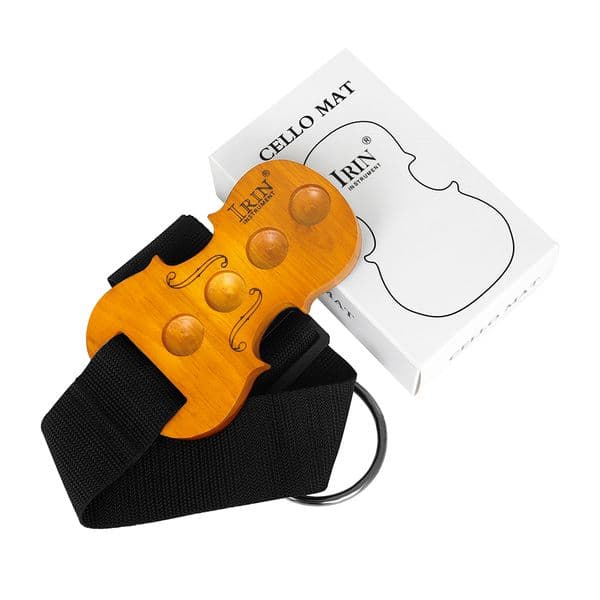 Cello Anti Slip Mat Wooden Anti Slip Pad Adjustable Alloy End Strap Nonskid Pads Protector String Instrument Parts