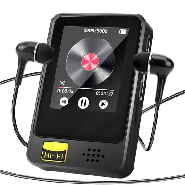 8/16/32/64GB Portable HiFi Music Player Bluetooth-Compatible 5.2 MP3 MP4 Player Music Stereo Player with 3.5mm Earphone for Kids