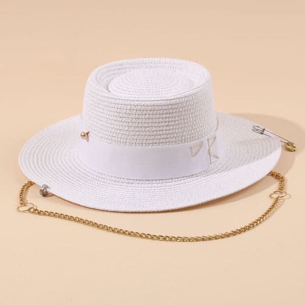 Hats For Women Snapbacks Designer Pearl Wide Brim Hats For Travel Straw Hats Sun Protection Caps