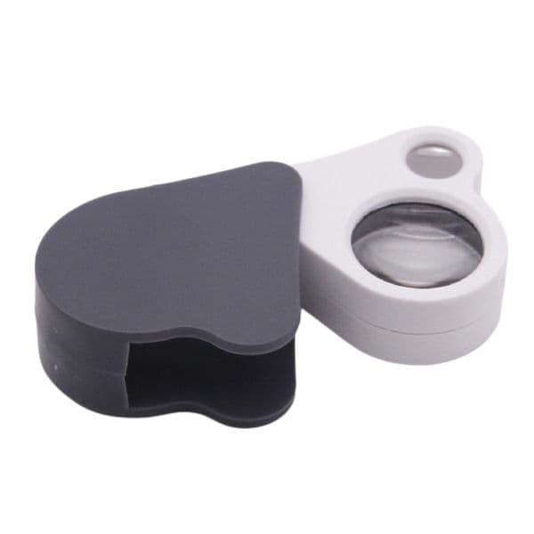 Foldable Diamond Jewelry Magnifying Glass Portable 30X 50X Jewelers Eye Loupe Handheld Magnifying Tools for Jewelry Appreciation