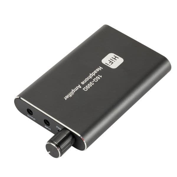 Portable HiFi Headphone Amplifier Headphone Amp 3.5mm Stereo Audio Out with Switch Powered Dual-Output with 2-Level Boost
