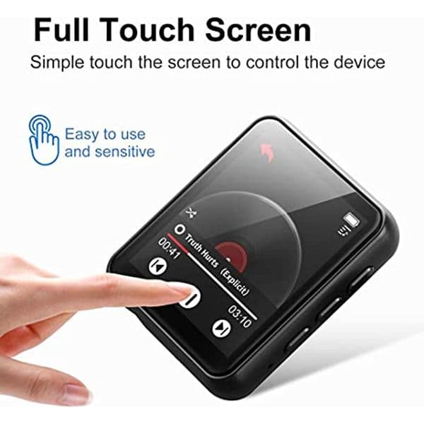 Ruizu New Metal M4 Bluetooth MP3 Player Built-In Speaker Fm Radio E-Book voice Recorder Portable Audio Sport Flac Music Video