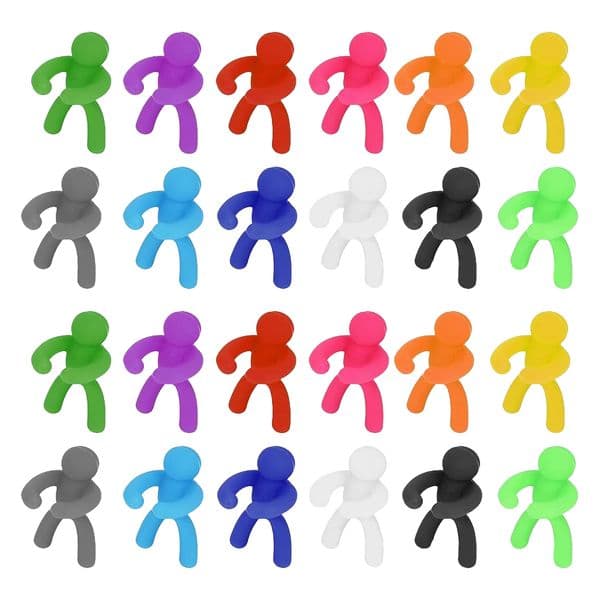 24pcs Glass Markers Gifts Waterproof Identifier Multi Colored Strip Tag Bar For Parties Adhere Well Wine Charms