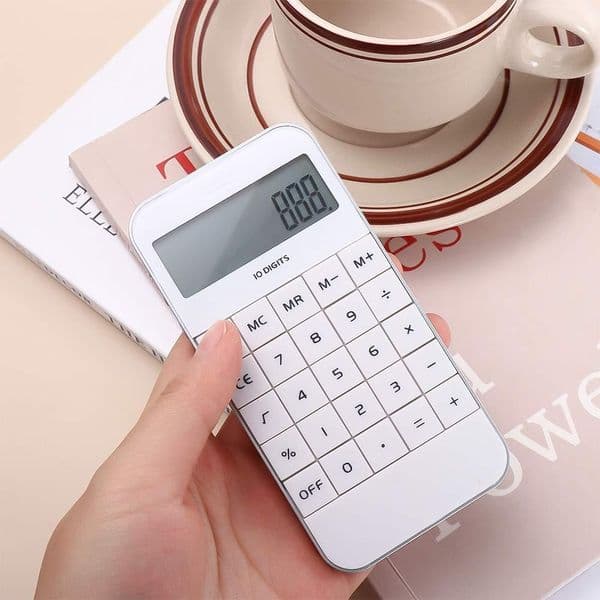 Mini School Promotional Cheap Universal Pocket Black White Electronic Digit Calculator