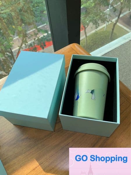 Wholesale Green Pattern Coffee Cup Water Cup Heat Preservation Cups Home Office Gift