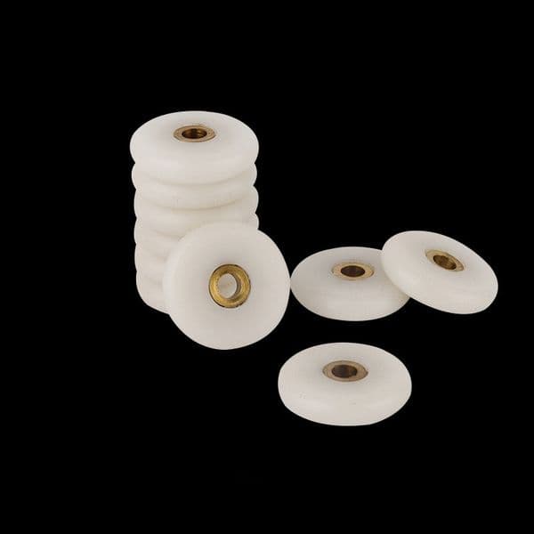 8pcs/lot Diameter 23mm/25mmmm Fasteners Bathroom Bearing Door Runner Sliding Shower Door Roller Pulley 5mm hole distance
