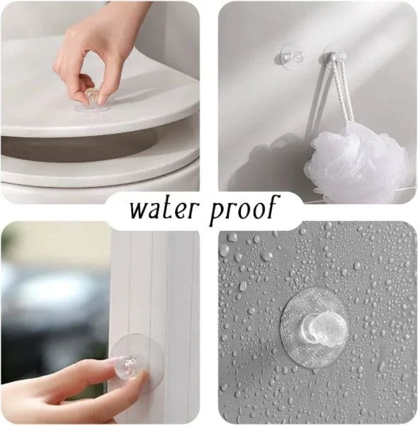 10/2PCS Transparent Cabinet Pulls Crystal Door Knobs Furniture Handles Drawer Self-adhesive Handle with Hook Door Wall Decor