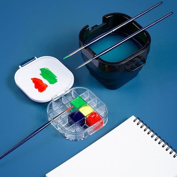 Tray Storage Box 16-grid Watercolor Sequin Set Saver Palette Mixing Case Plastic Plate Travel