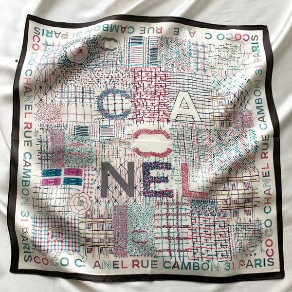 50X50cm Designer C Letters Print Floral Silk Scarf Headband For Women Fashion Long Handle Bag Scarves Paris Shoulder Tote Lage Ribbon C91e